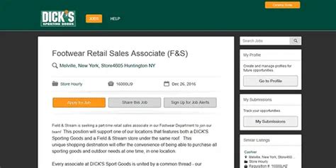 dick's sporting goods jobs|dick's job application online.